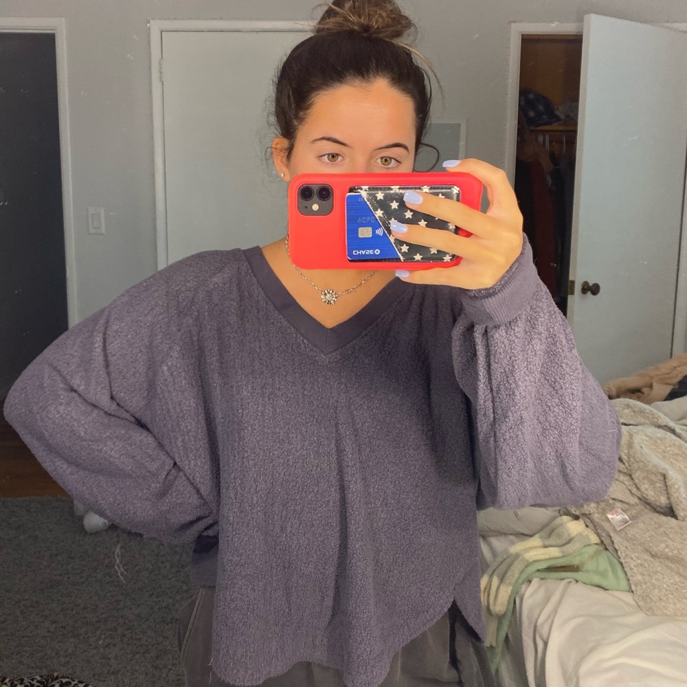 Urban Outfitters Fuzzy V-neck Long sleeve